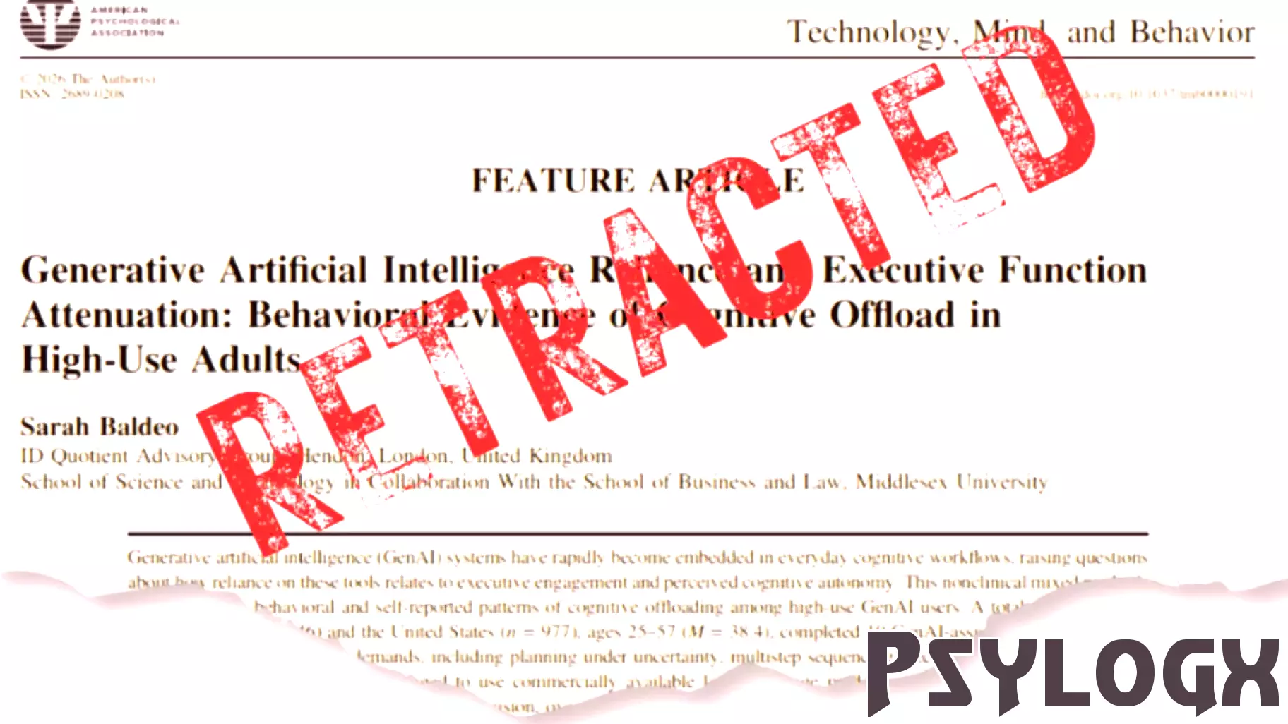 CEO of AI company loses paper on cognitive impact of generative AI